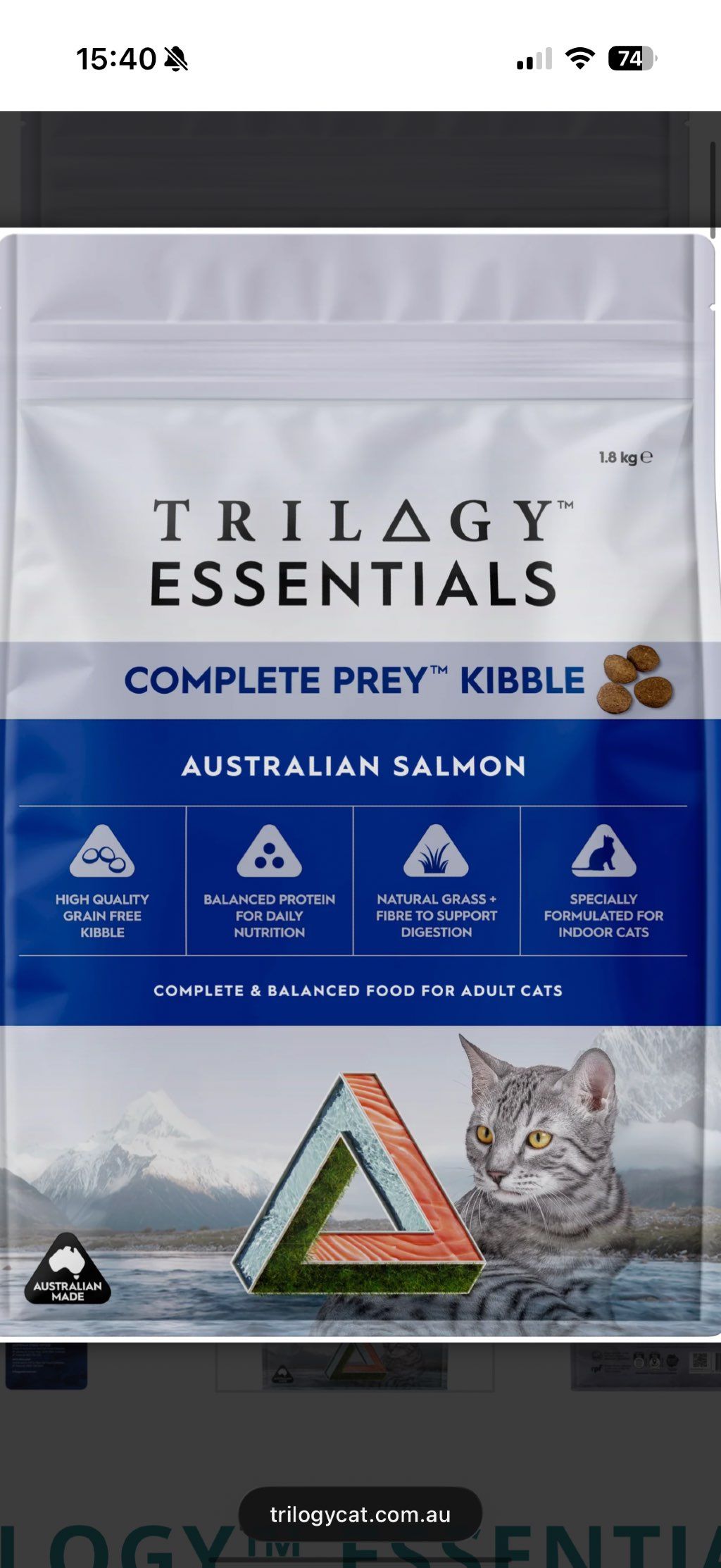 Trilogy Complete Prey Kibble Australian Salmon