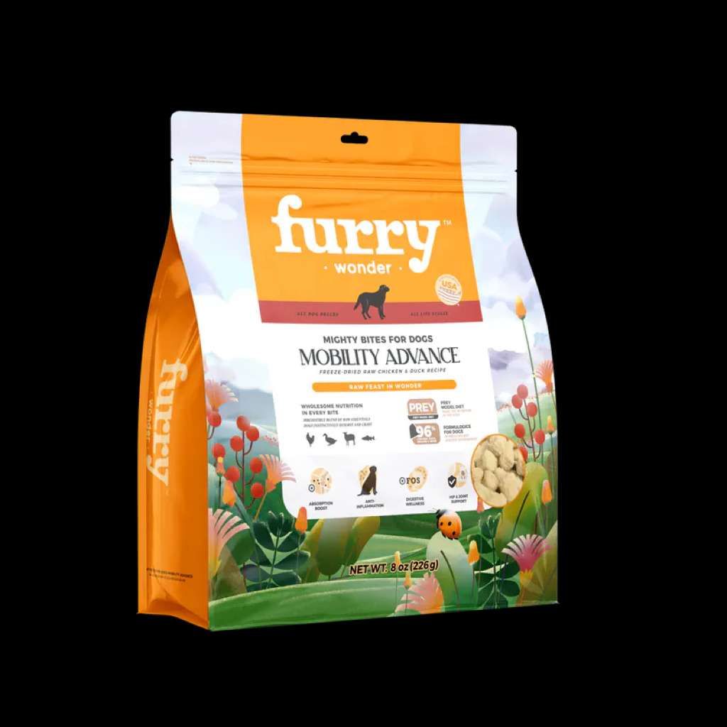 Furry Wonder Mighty Bites for Dogs Mobility Advance Freeze-Dried Raw Chicken & Duck Recipe