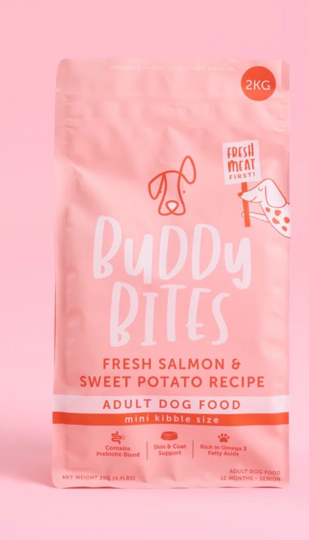 Buddy Bites Fresh Salmon & Sweet Potato Recipe Adult Dog Food