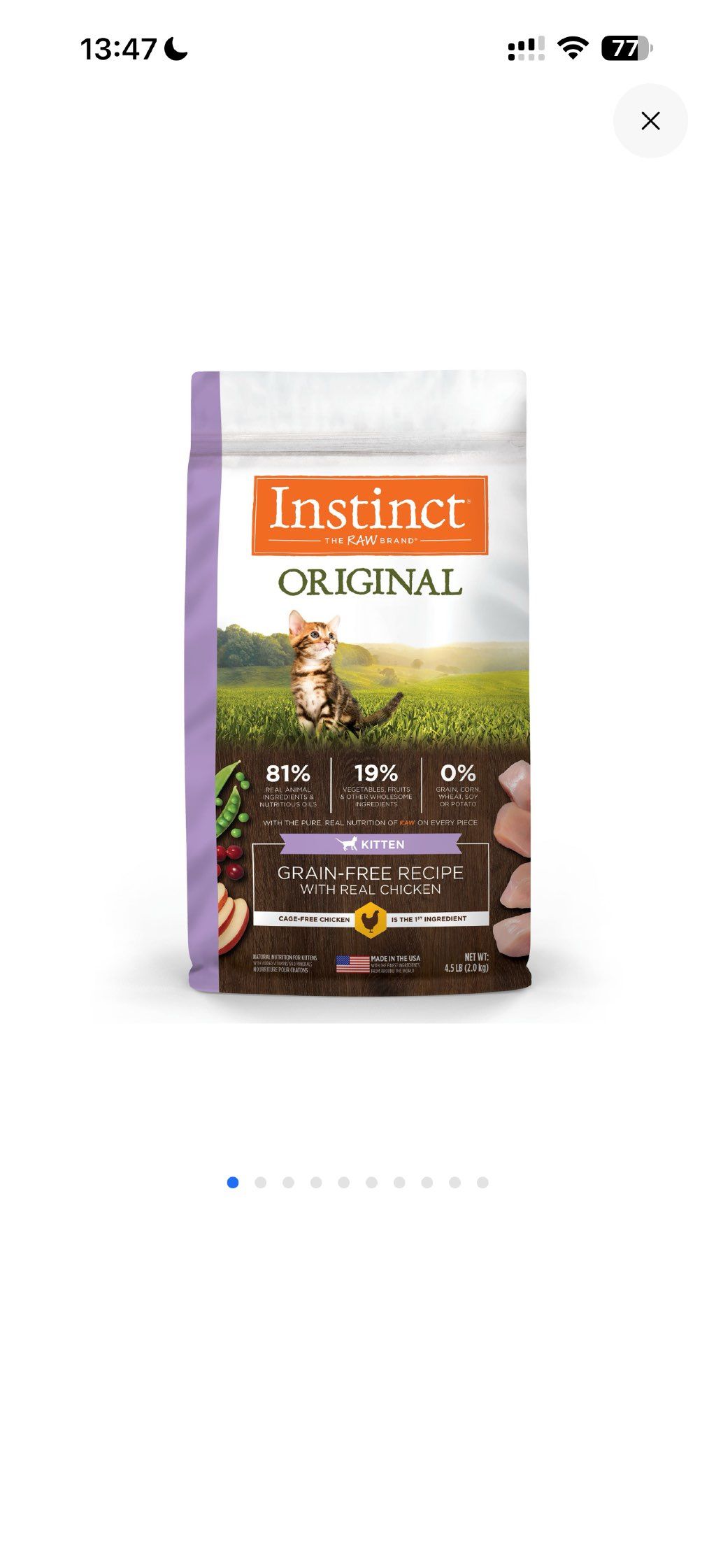 Instinct Original Kitten Grain-Free Recipe with Real Chicken