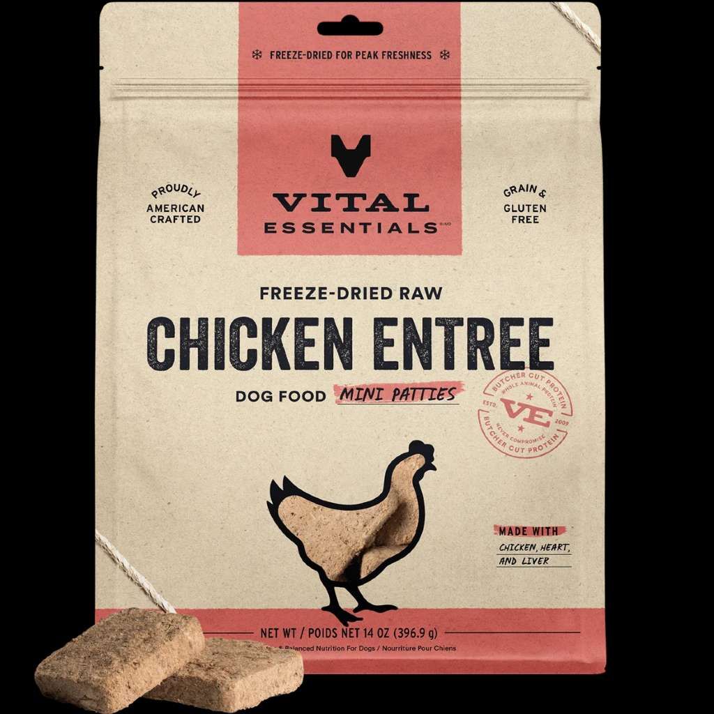 Vital Essentials Freeze-Dried Raw Chicken Entree Mini Patties