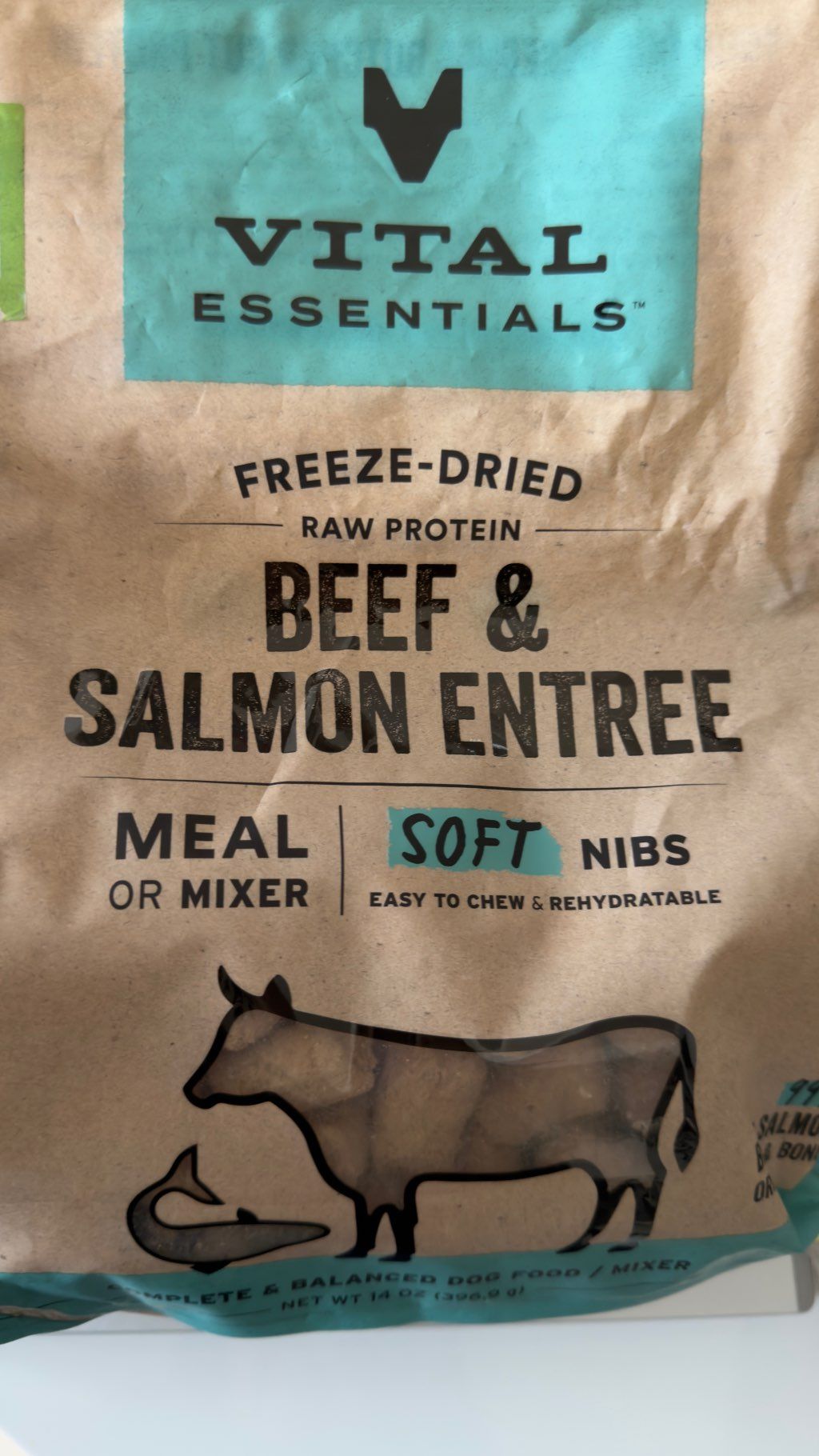 Vital Essentials Freeze-Dried Raw Protein Beef & Salmon Entree Soft Nibs