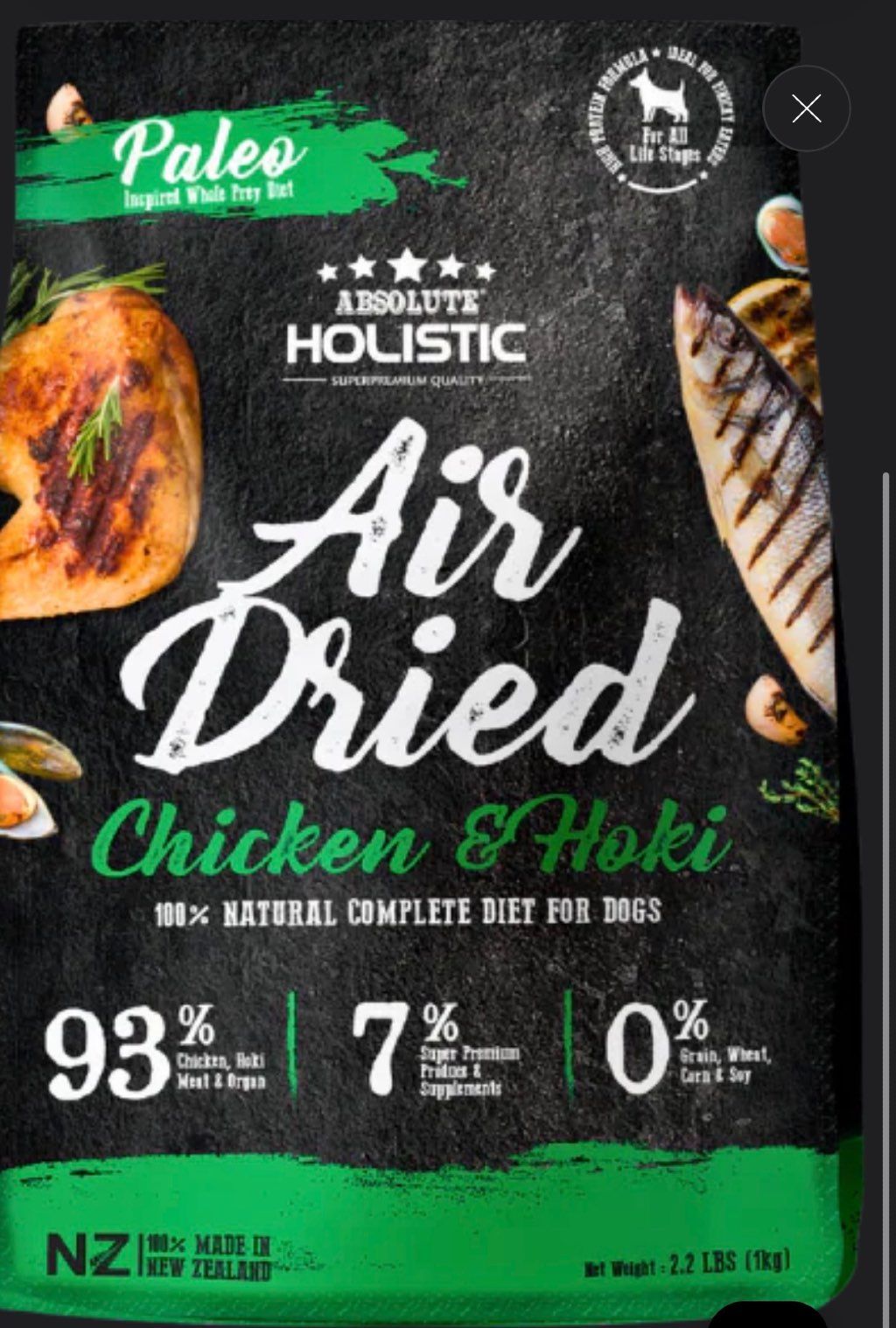 Absolute Holistic Air Dried Chicken & Hoki