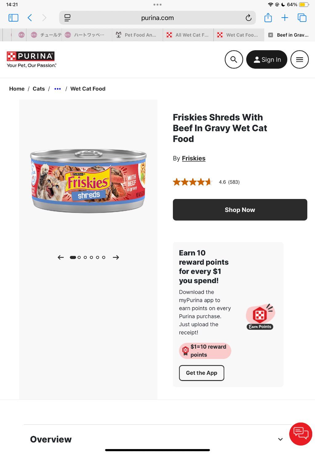 Friskies Friskies Shreds With Beef In Gravy Wet Cat Food