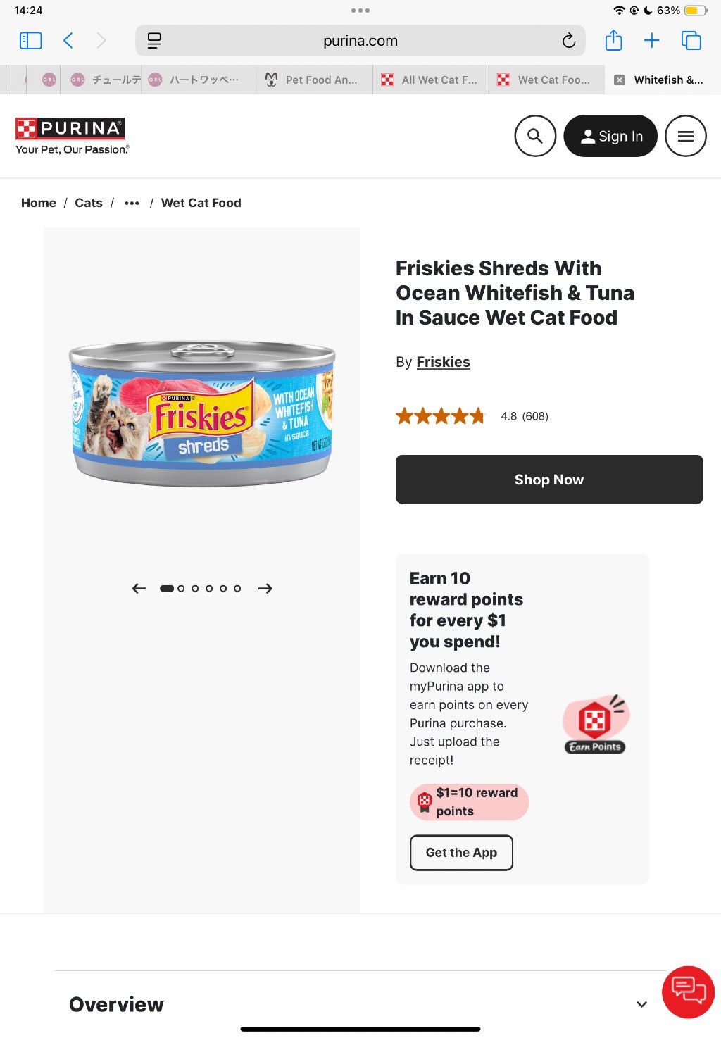 Friskies Shreds With Ocean Whitefish & Tuna In Sauce Wet Cat Food