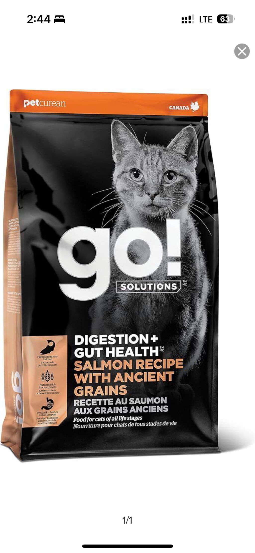 Petcurean Go! Solutions Digestion + Gut Health Salmon Recipe With Ancient Grains