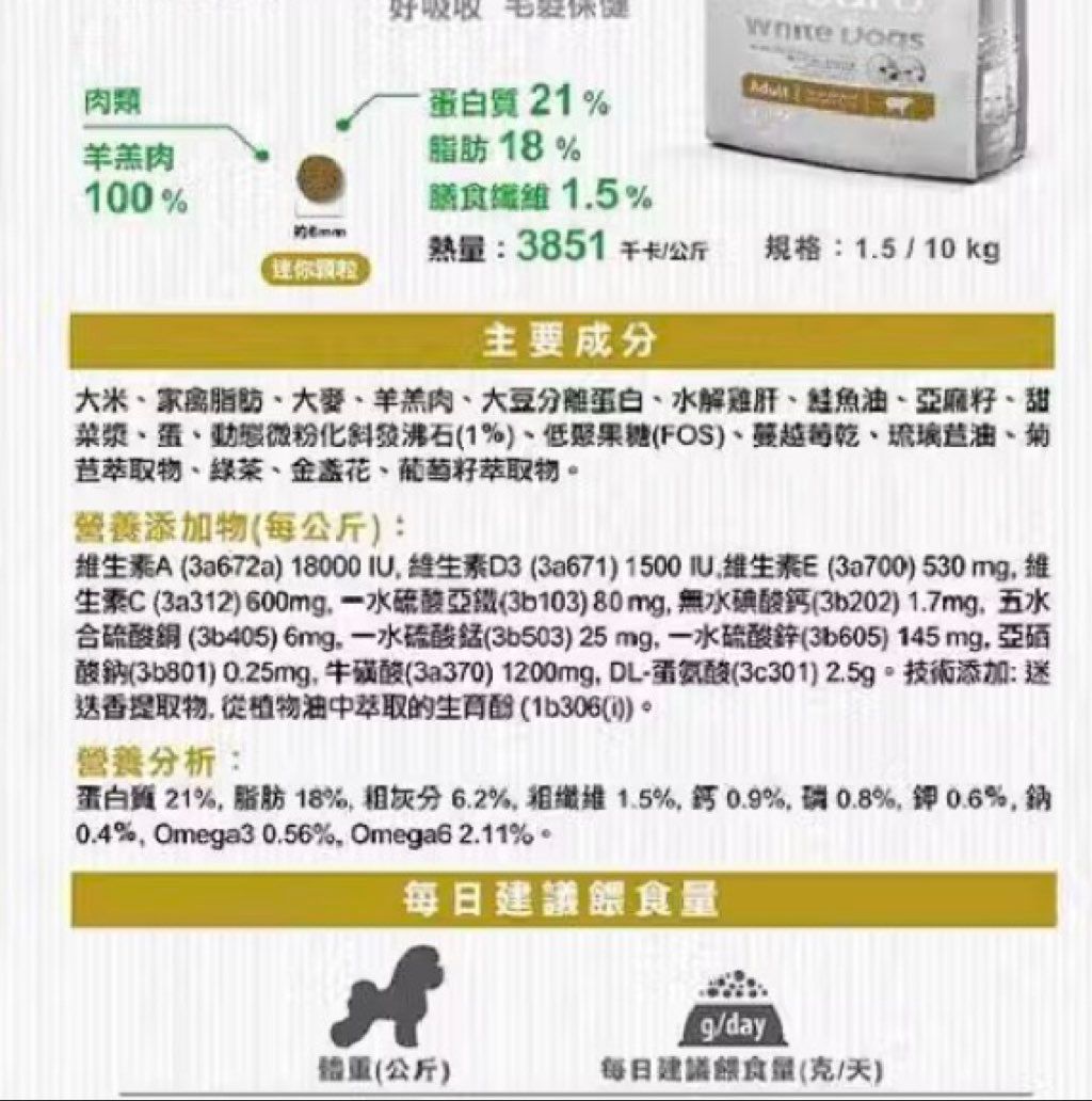 Nature's Protection Superior Care White Dogs Adult Small Breed Lamb (2 of 2)