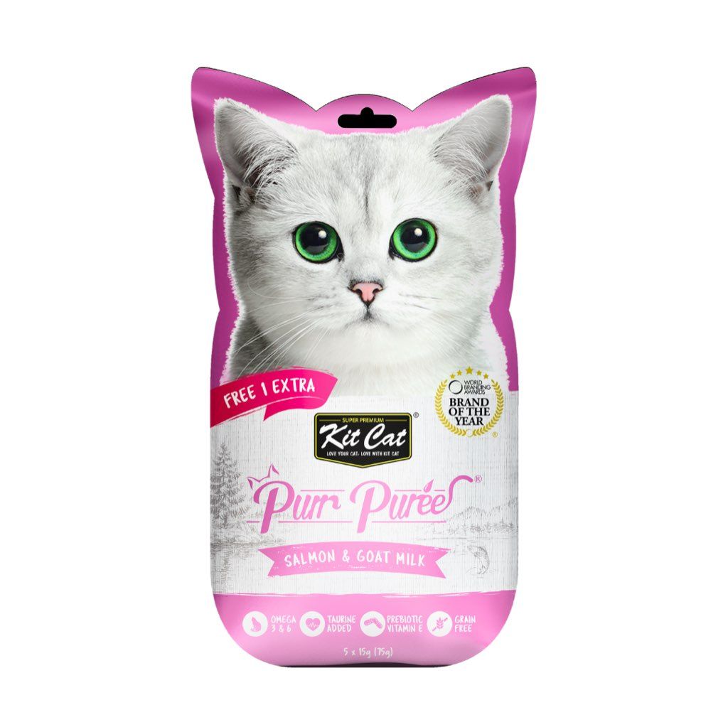 Kit Cat Purr Puree Salmon & Goat Milk