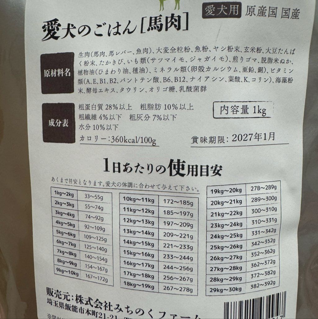 Michinoku Farm Aiken no Gohan Horse Meat (2 of 2)