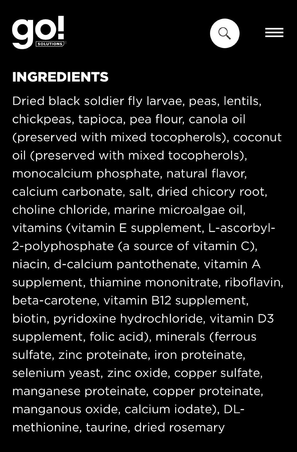 GO! Solutions Sensitivities Limited Ingredient Grain-Free Insect Recipe (3 of 3)