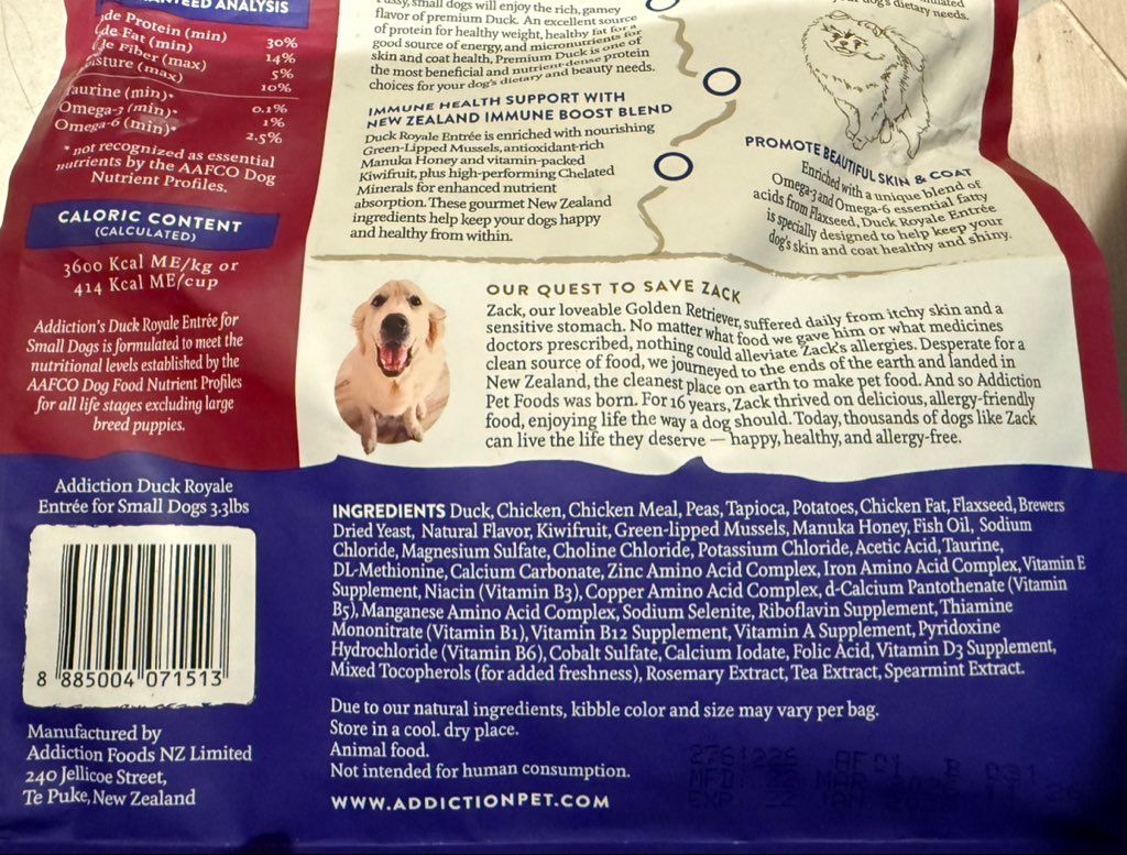 Addiction Duck Royale Entrée for Small Dogs (2 of 3)