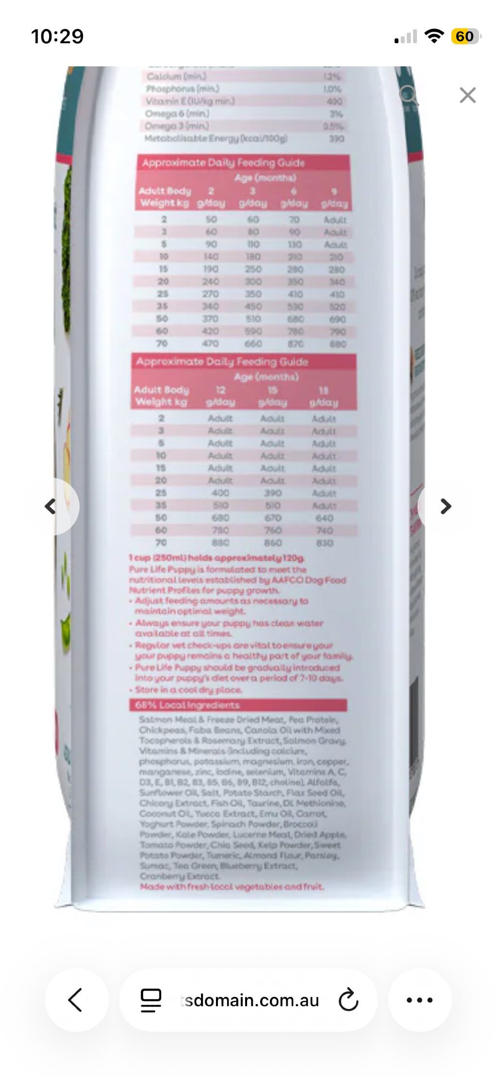 Pure Life Natural Boost Tasmanian Salmon Puppy (3 of 3)