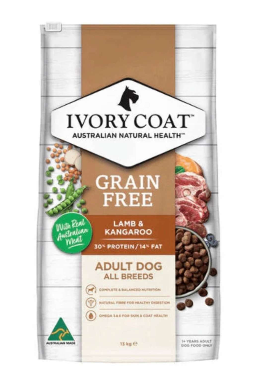 Ivory Coat Grain Free Lamb & Kangaroo Adult Dog All Breeds