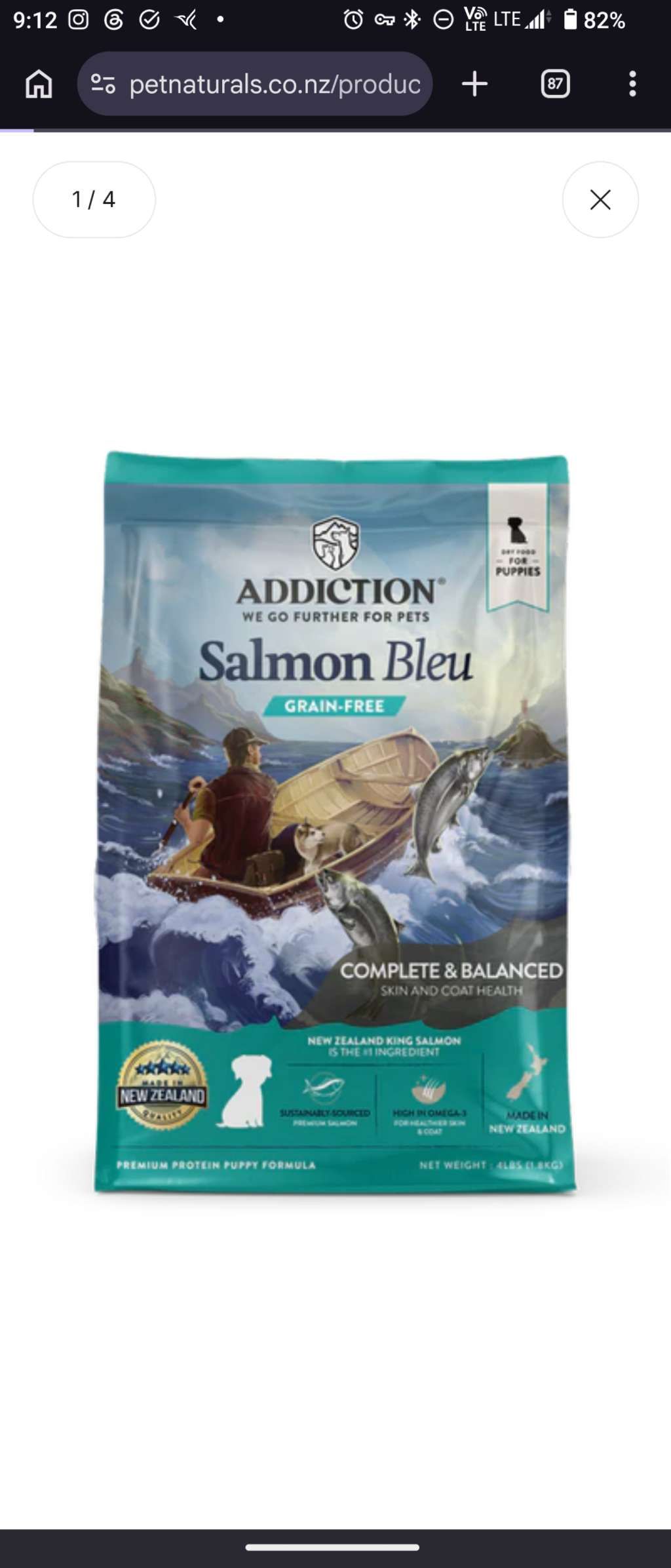 Addiction Salmon Bleu Grain-Free Puppy Formula