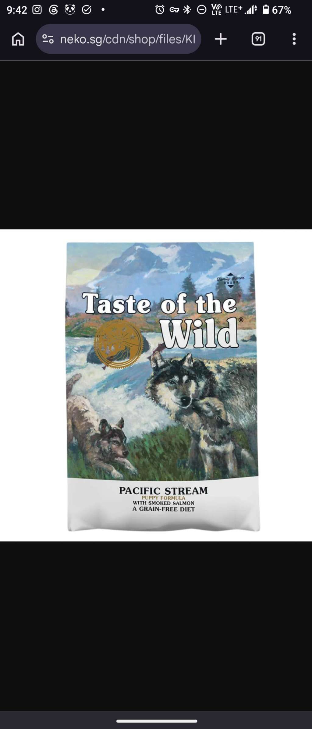 Taste of the Wild Pacific Stream Puppy Formula with Smoked Salmon