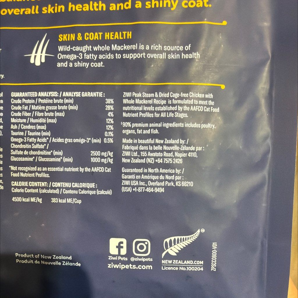 ZIWI Peak Steam & Dried Cage-Free Chicken with Whole Mackerel Recipe (3 of 3)