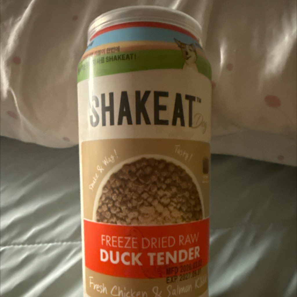 SHAKEAT Freeze Dried Raw Duck Tender Fresh Chicken & Salmon Kibble