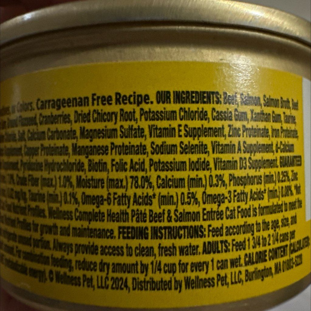 Wellness Complete Health Pâté Beef & Salmon Entrée Cat Food (3 of 3)