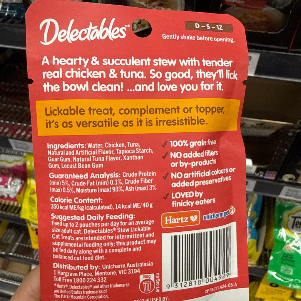 Delectables Stew Lickable Cat Treats Chicken & Tuna