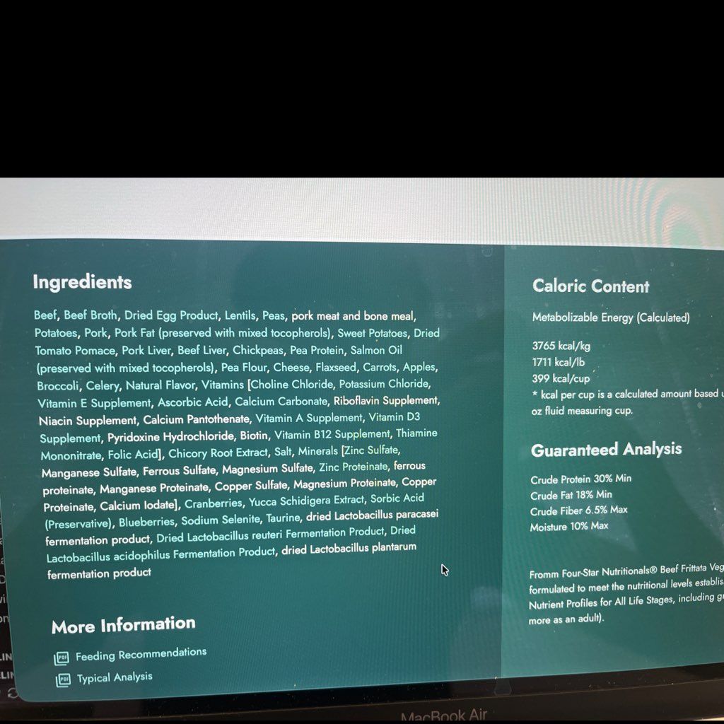 Fromm Beef Frittata Veg Recipe (2 of 2)