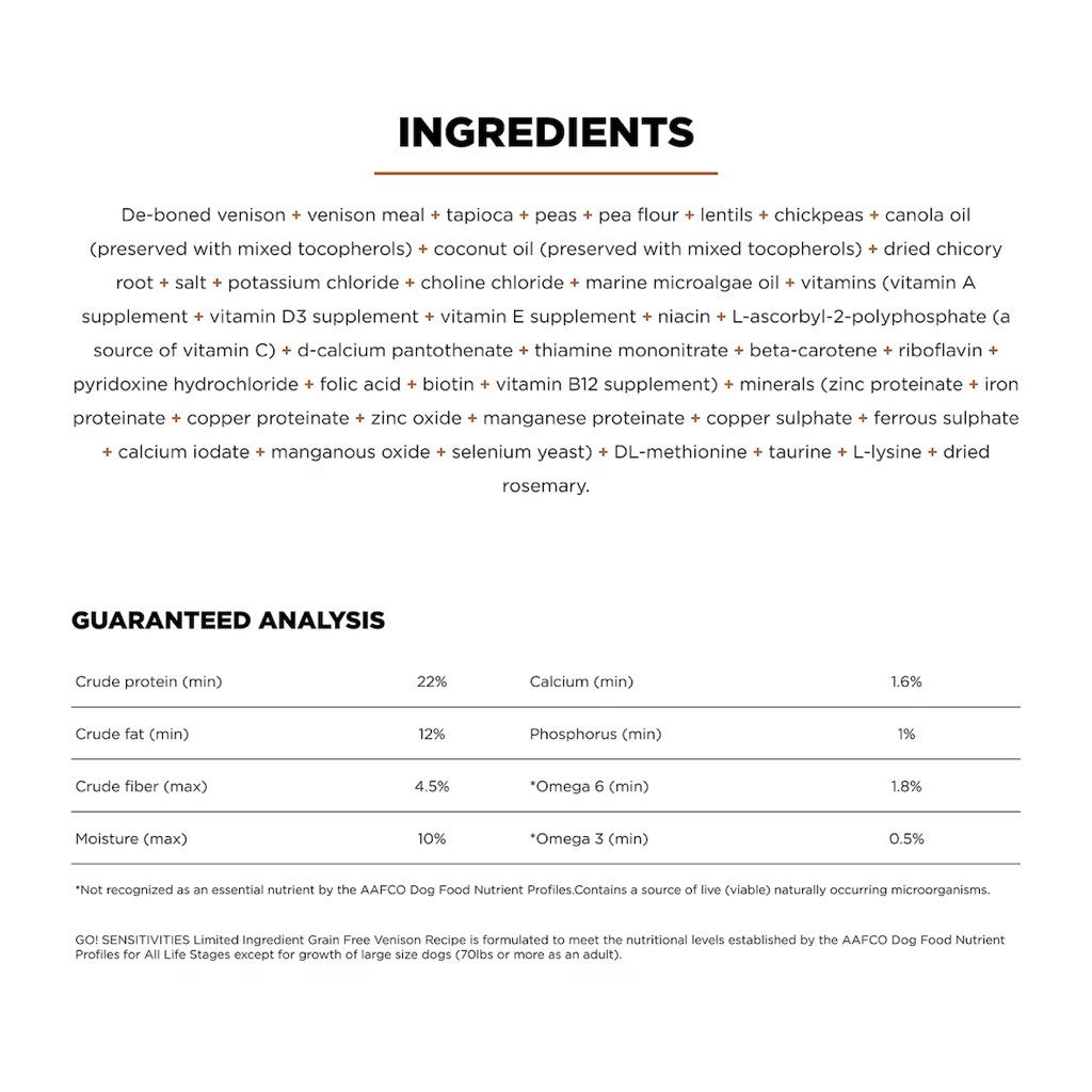 GO! Solutions Sensitivities Limited Ingredient Grain-Free Venison Recipe (3 of 3)