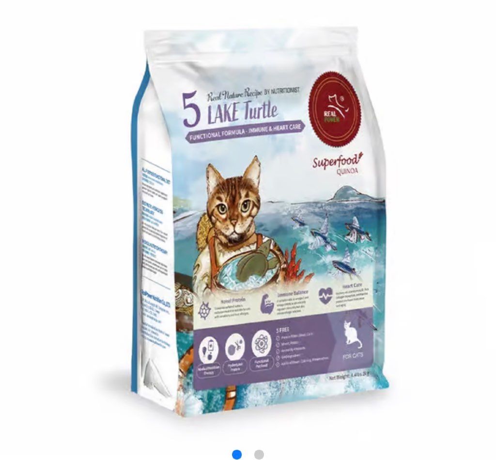 REAL POWER Cat Food No. 5 Lake Turtle Immune & Heart Care Formula