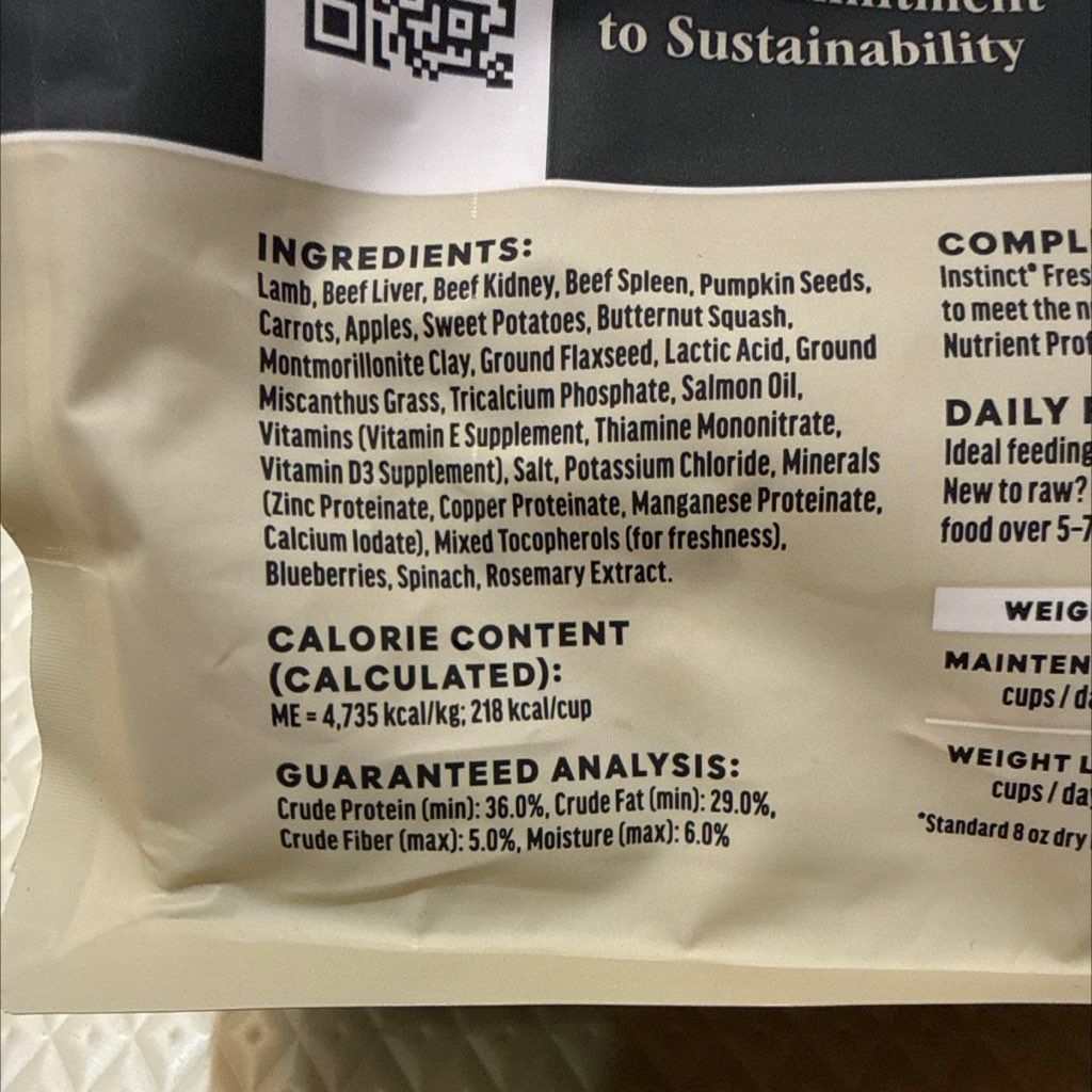 Instinct FreshDried Raw Meals Grass-Fed Lamb Recipe (2 of 2)