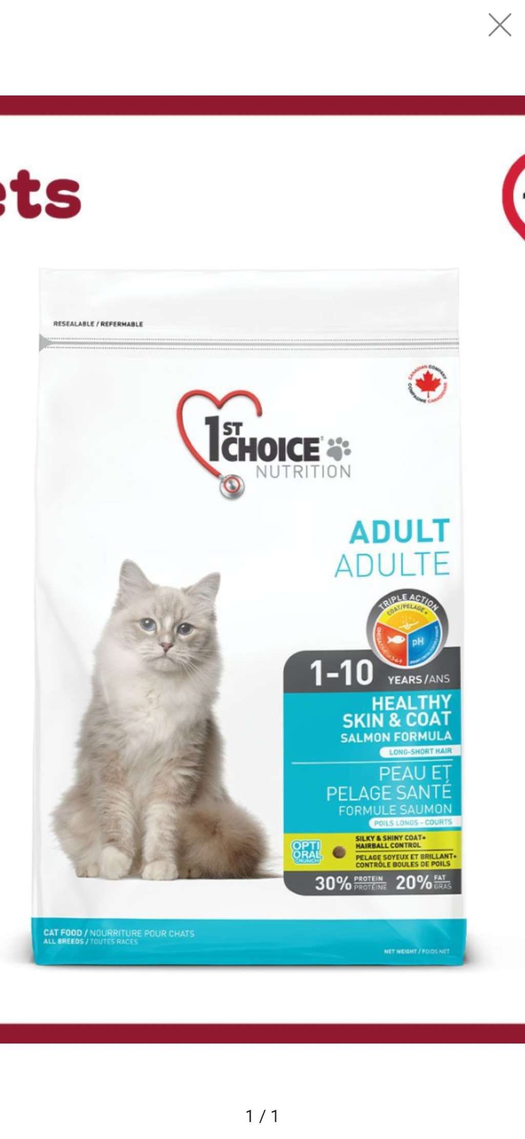 1st Choice Nutrition Adult Healthy Skin & Coat Salmon Formula