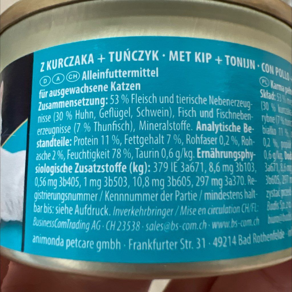 animonda Vom Feinsten Mousse mit Huhn + Thunfisch (2 of 2)