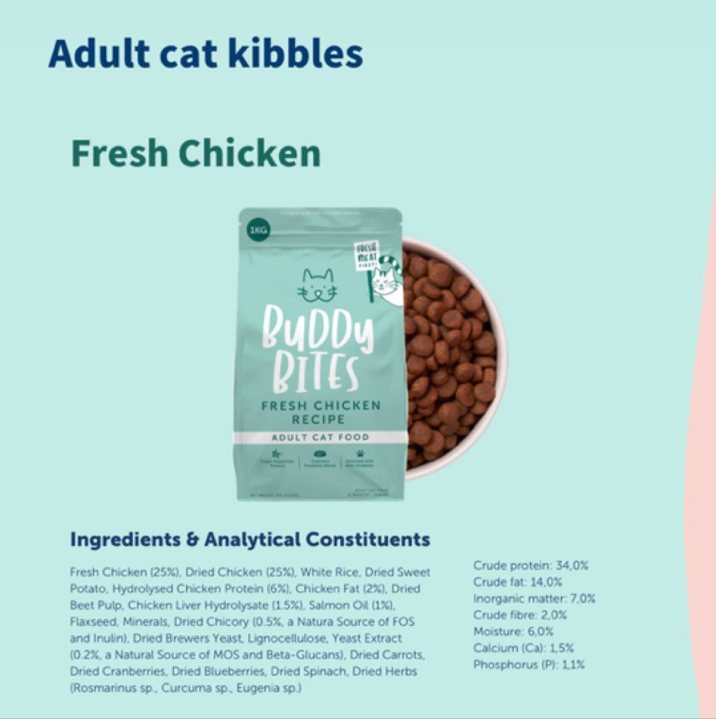 Buddy Bites Fresh Chicken Recipe Adult Cat Food