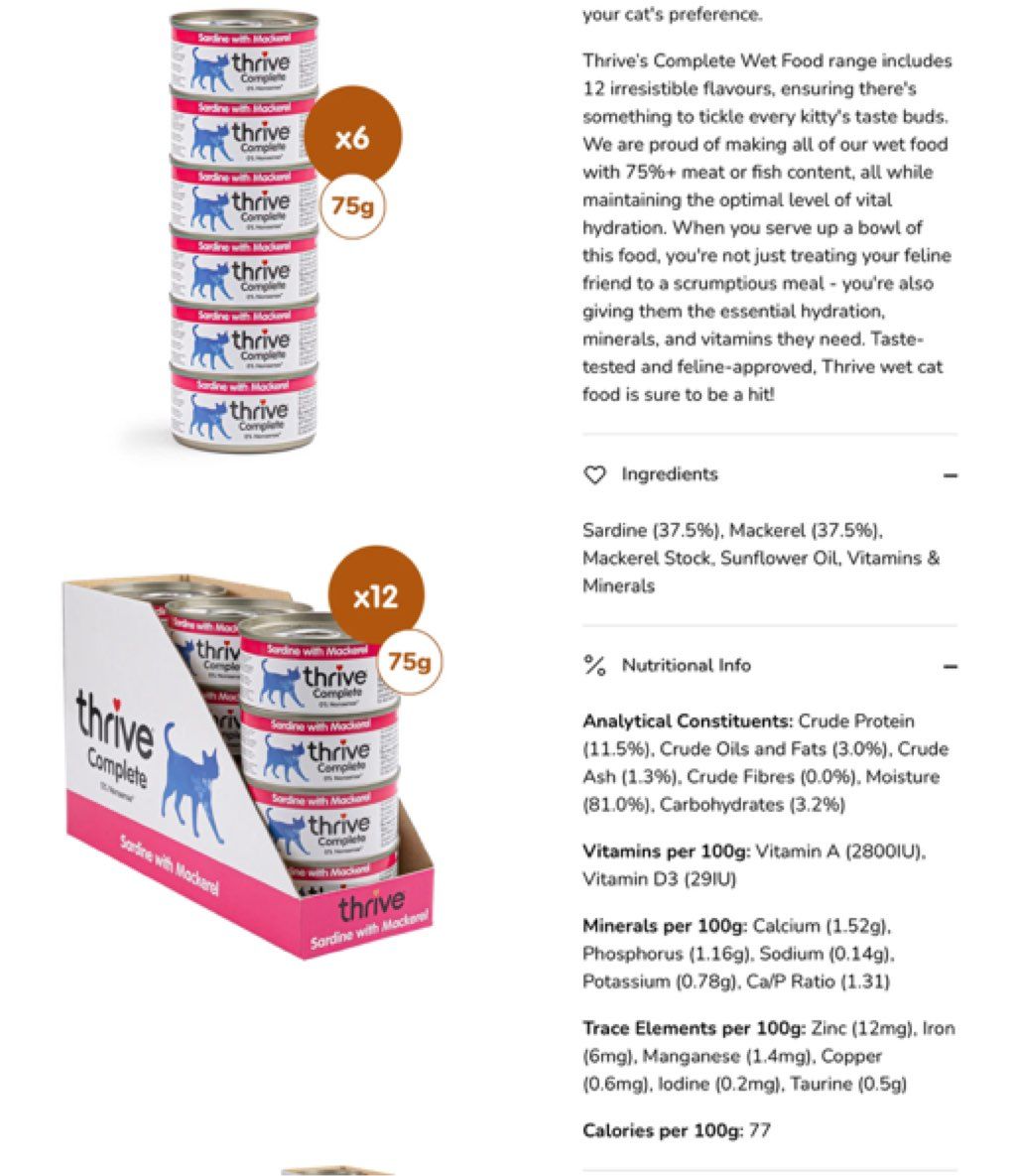 Thrive Complete Sardine with Mackerel