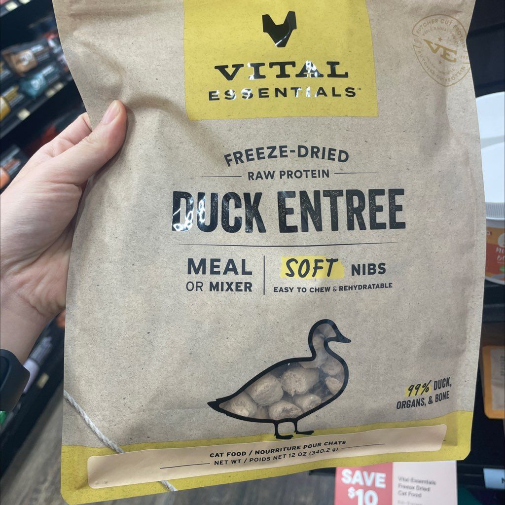 Vital Essentials Freeze-Dried Raw Protein Duck Entree Soft Nibs