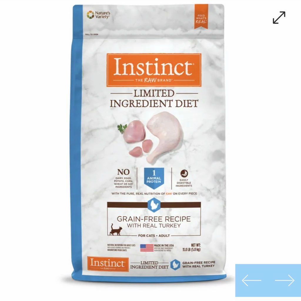 Nature's Variety Instinct Limited Ingredient Diet Grain-Free Recipe with Real Turkey For Cats Adult