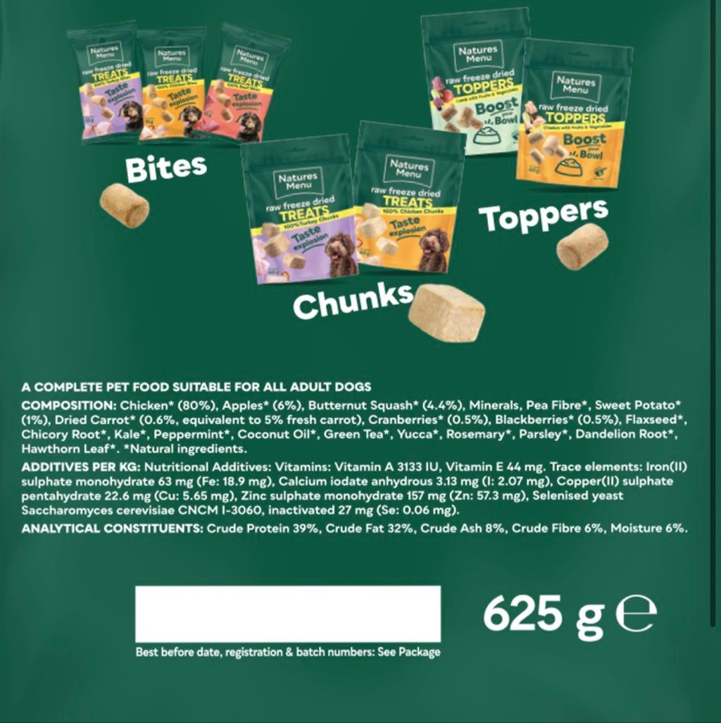 Natures Menu Raw Freeze Dried Complete & Balanced Chicken (2 of 2)