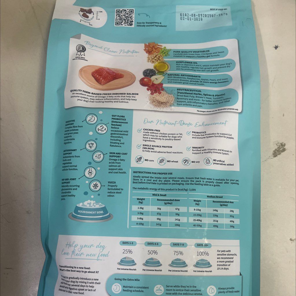 Pet Universe Nourish Hypoallergenic + Sensitive Care Real Fresh Deboned Salmon (2 of 3)