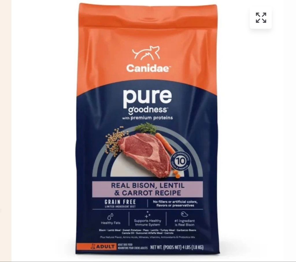 Canidae Pure Goodness Real Bison, Lentil & Carrot Recipe