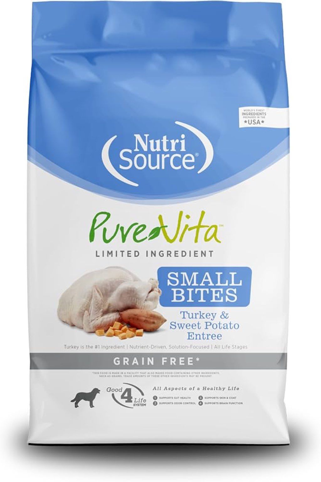NutriSource PureVita Small Bites Turkey & Sweet Potato Entree