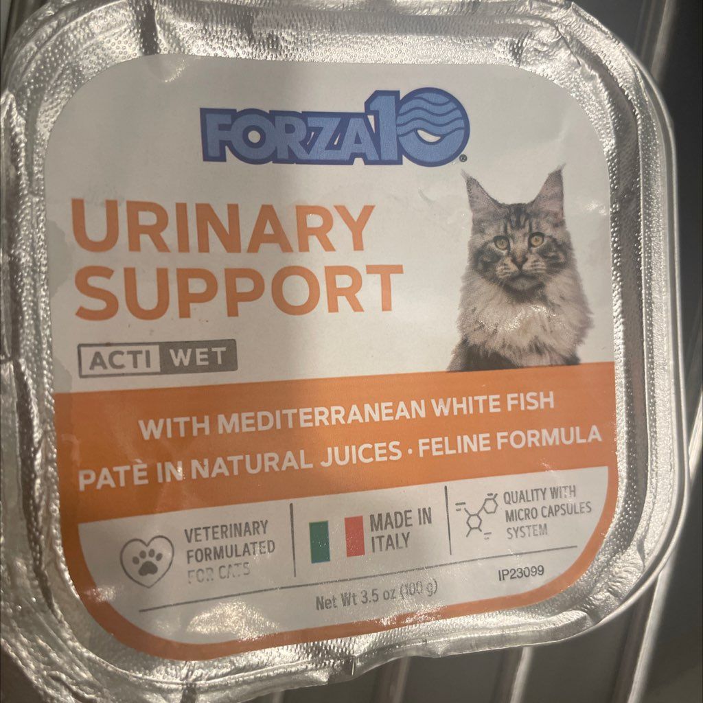 FORZA10 Urinary Support Acti Wet with Mediterranean White Fish Pâté in Natural Juices Feline Formula
