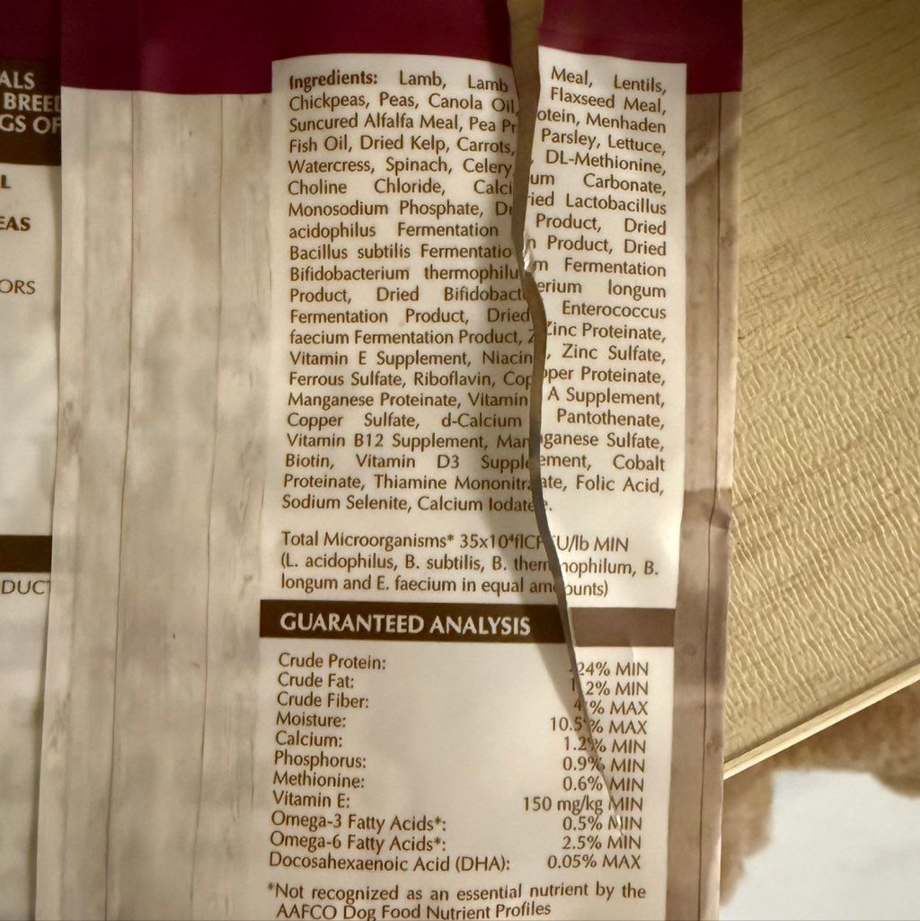 Grandma Mae's Country Naturals Grain Free Dog Food For Small Breed Lamb & Lamb Meal Recipe (2 of 2)