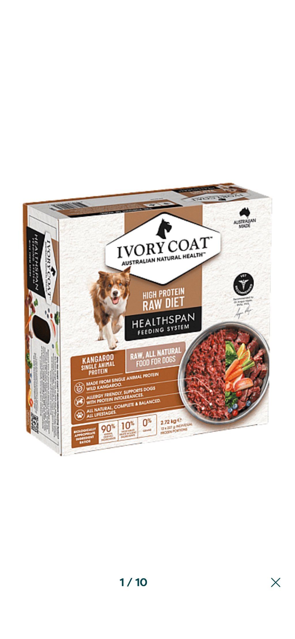 Ivory Coat High Protein Raw Diet Healthspan Feeding System Kangaroo