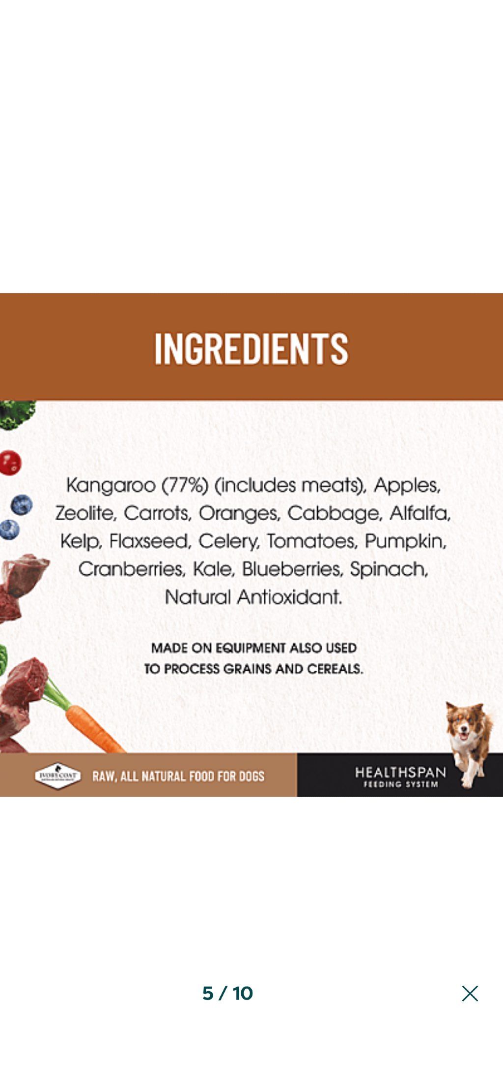 Ivory Coat High Protein Raw Diet Healthspan Feeding System Kangaroo (2 of 3)