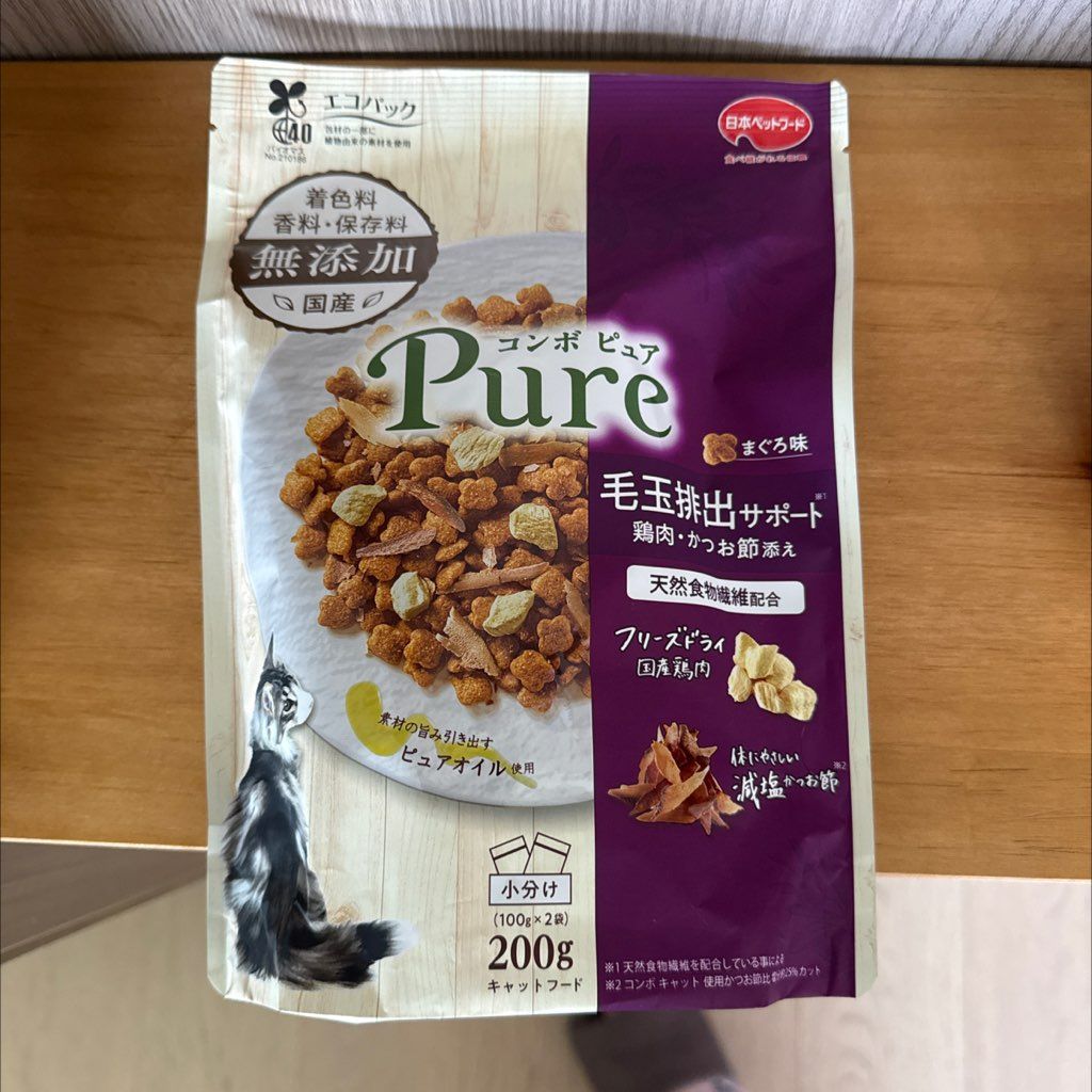 Nippon Pet Food Combo Pure Hairball Control Tuna Flavor with Chicken and Bonito Flakes