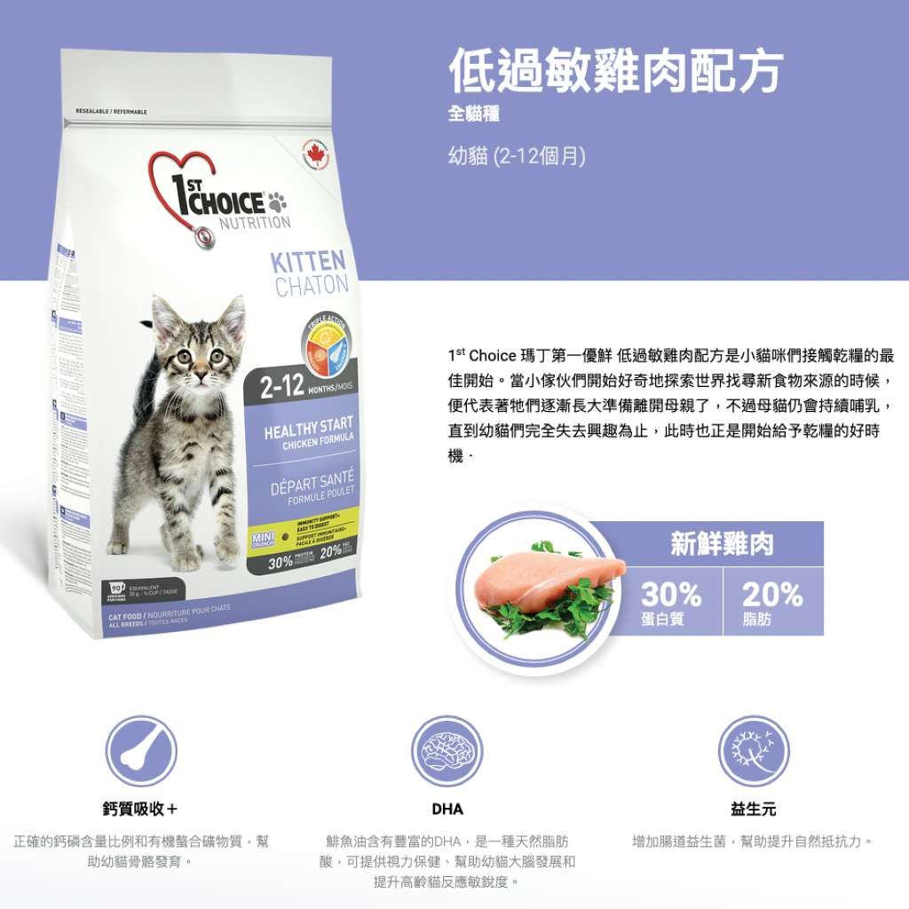 1st Choice Nutrition Kitten Healthy Start Chicken Formula (2 of 3)