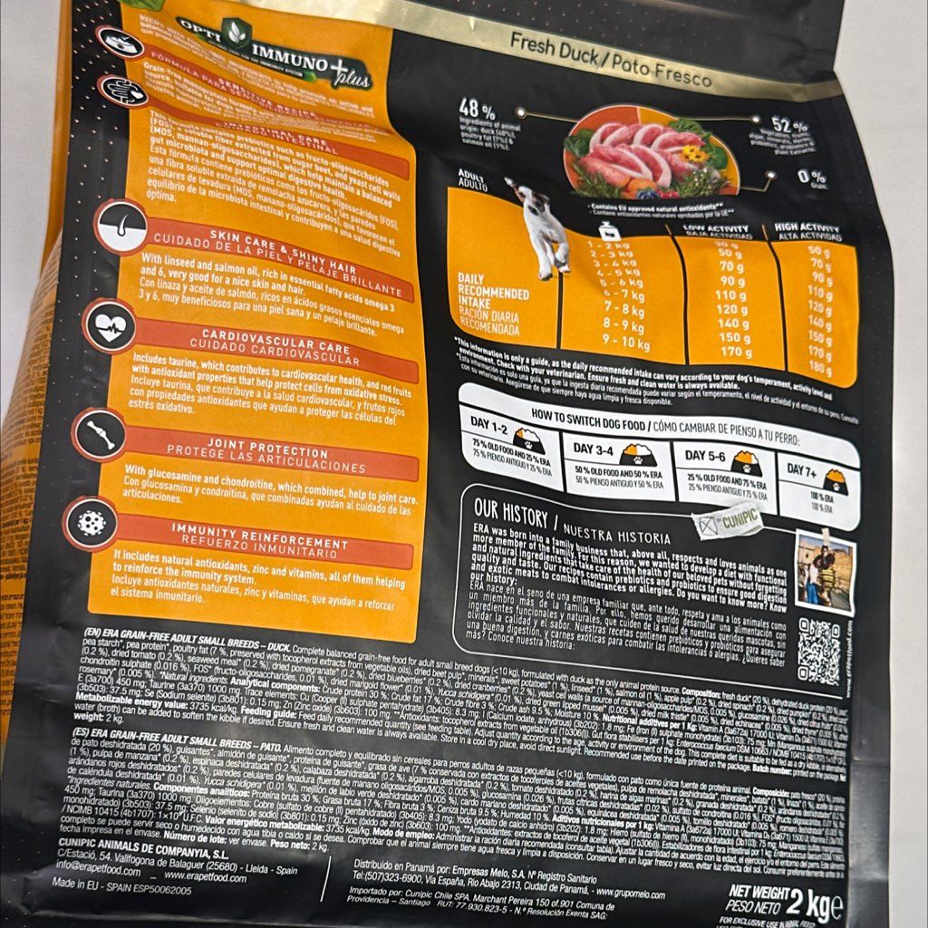 ERA Adult Monoprotein Formula Small Dog Breeds Fresh Duck Grain Free (2 of 2)